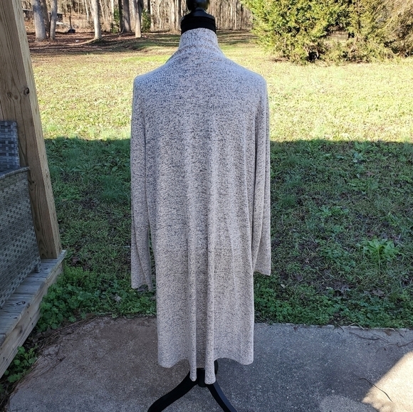 Oatmeal midi length cardigan sweater XL - Picture 4 of 6